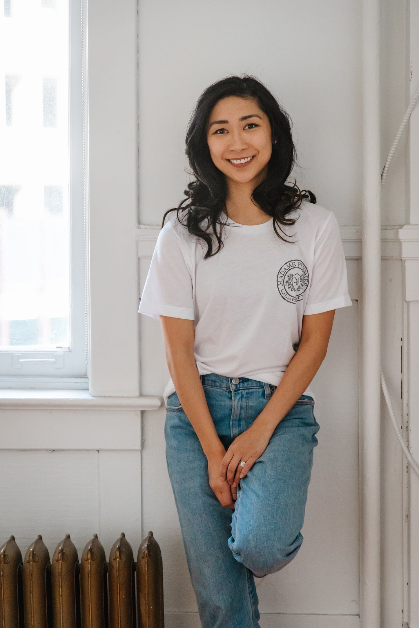 Madame Premier Heritage Logo White Adult T-Shirt