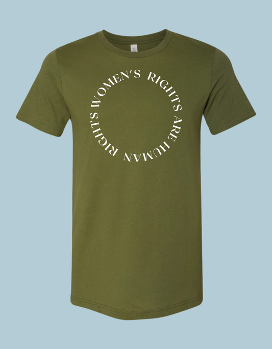 Madame Premier Women's Rights Are Human Rights Olive Adult T-Shirt