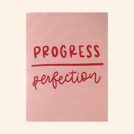 Progress Over Perfection Card