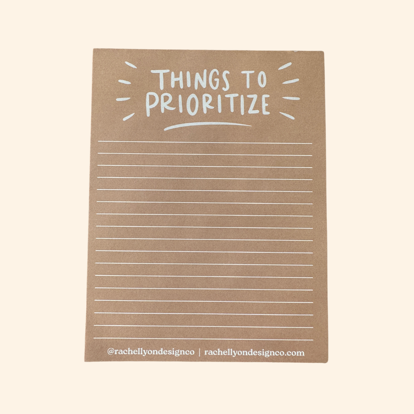 Things To Prioritize Notepad