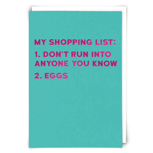 Avoid People Shopping List Card