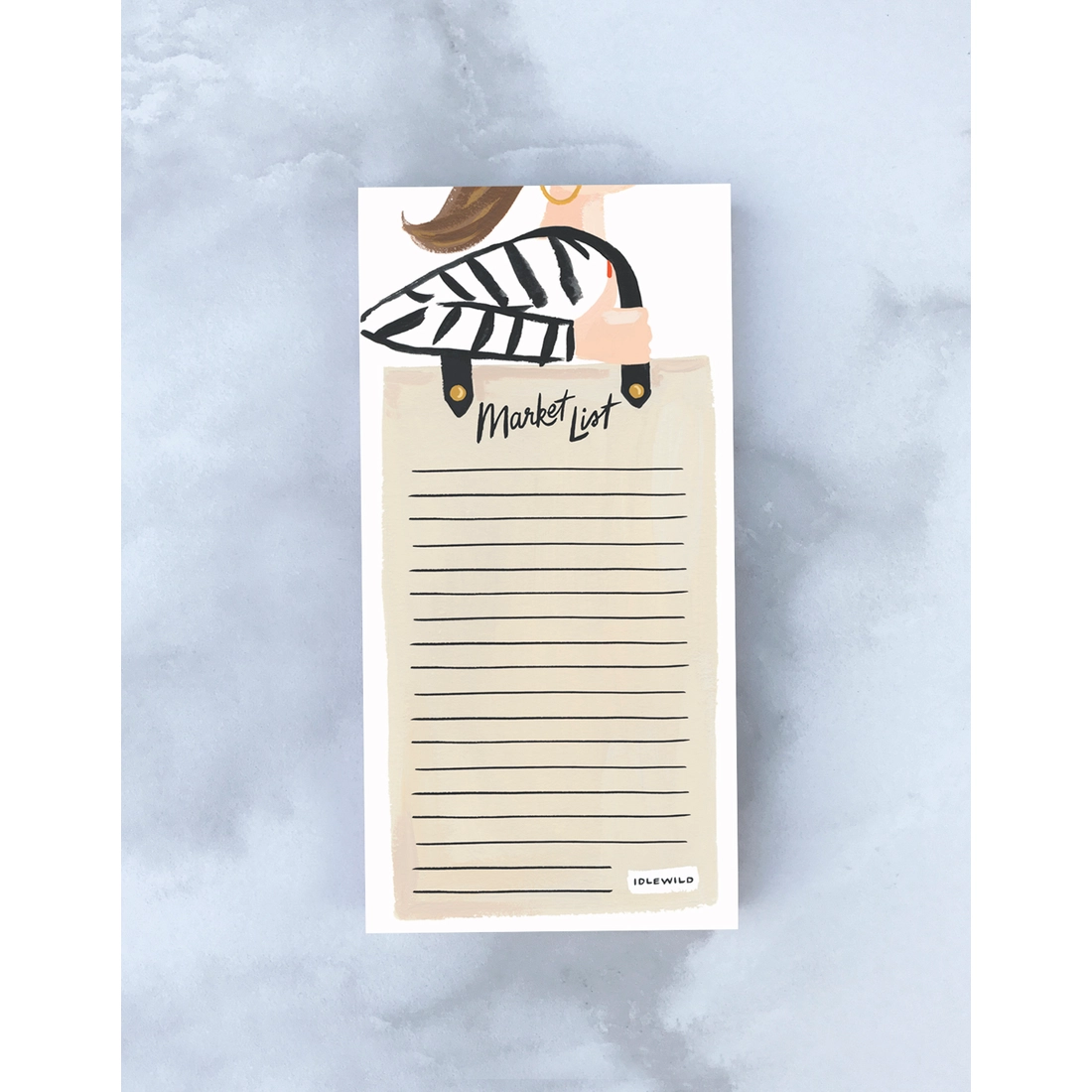 Canvas Tote Market List Note Pad