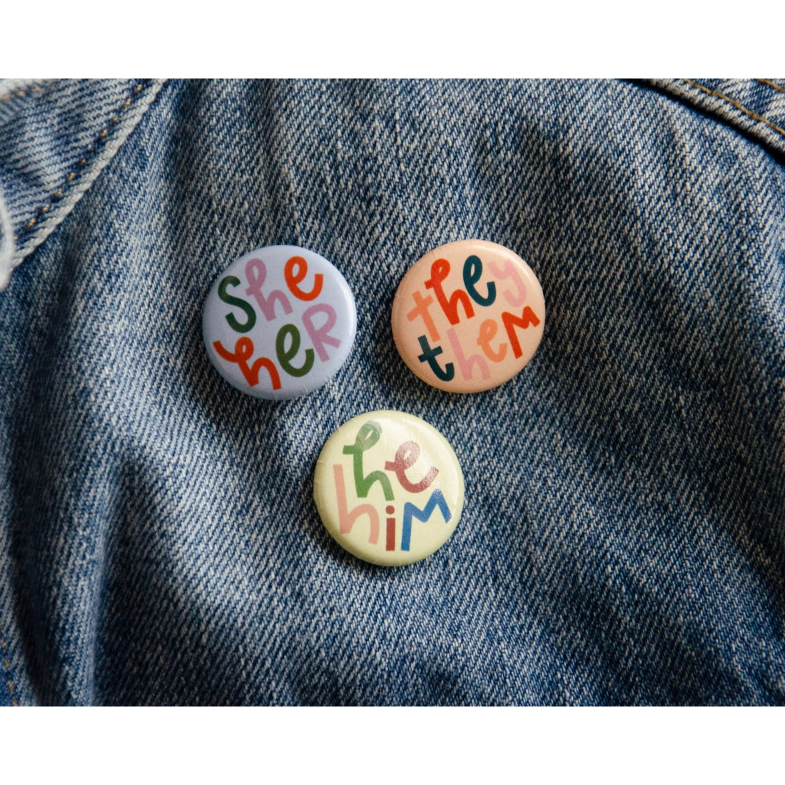 He Him Pronouns Button