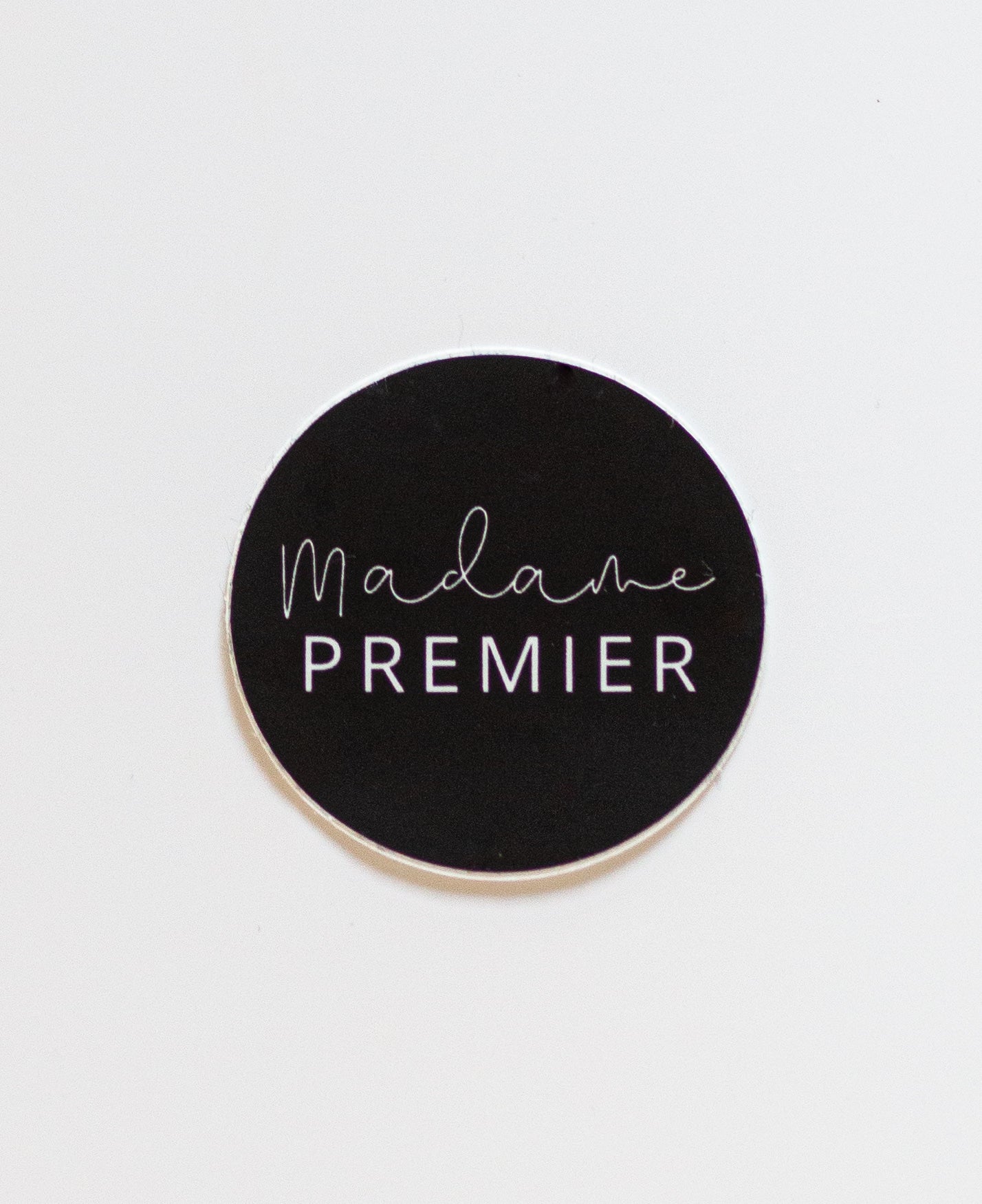 Madame Premier Black Logo Sticker