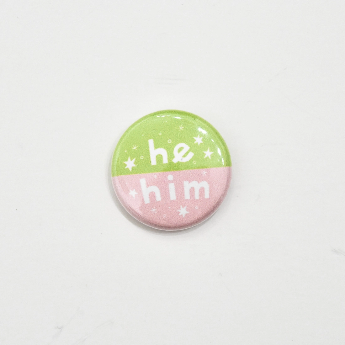 He Him Pronoun Button