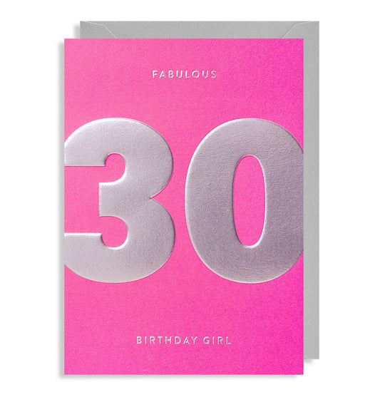 Fabulous 30th Birthday Card