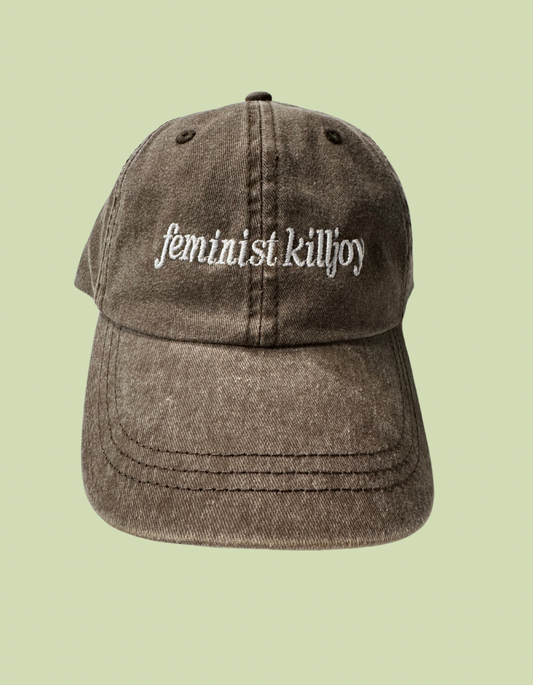 Madame Premier Feminist Killjoy Washed Brown Adult Baseball Hat