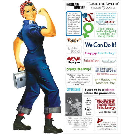 Rosie The Riveter Sticker Card