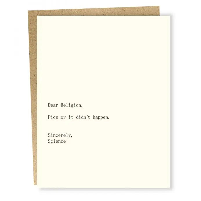 Dear Religion Card