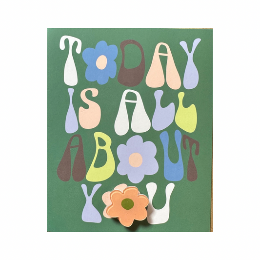 Today Is All About You Button & Card