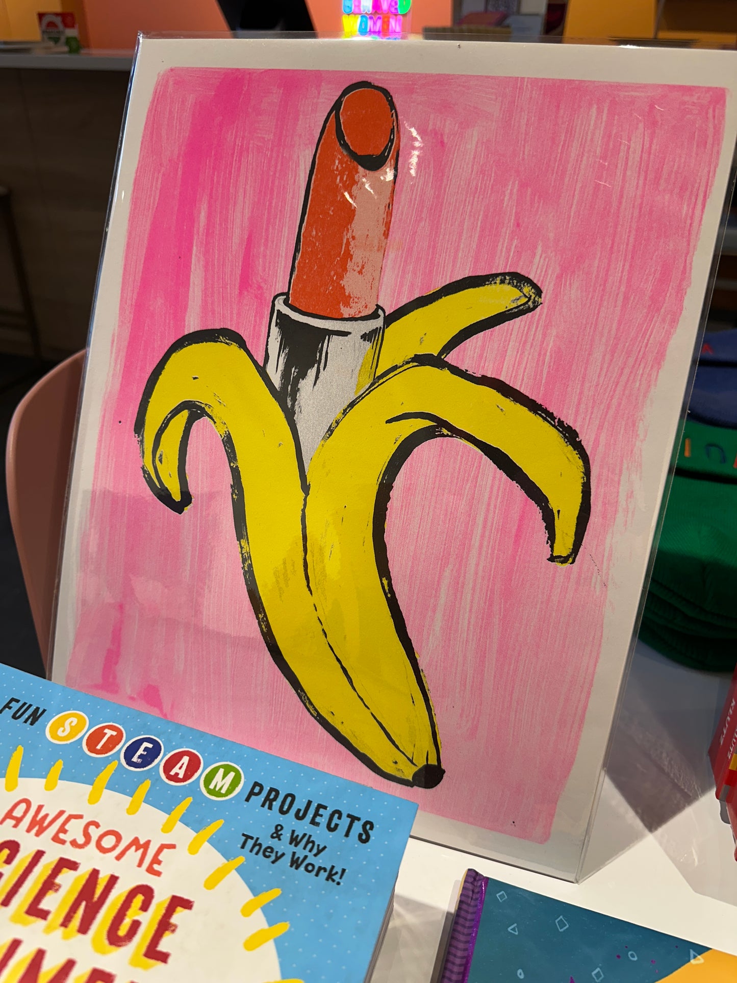 Lipstick Banana Print