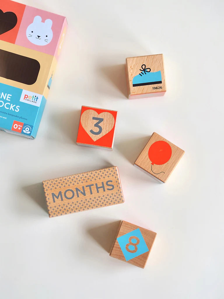 Wooden Age Milestone Baby Blocks