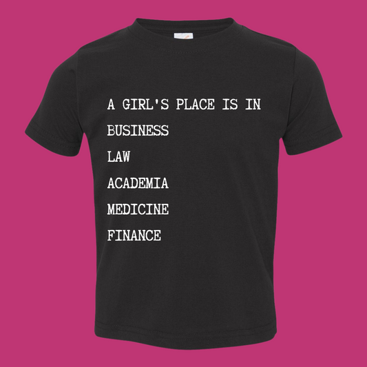 Madame Premier A Girl's Place Is In Business Youth T-Shirt