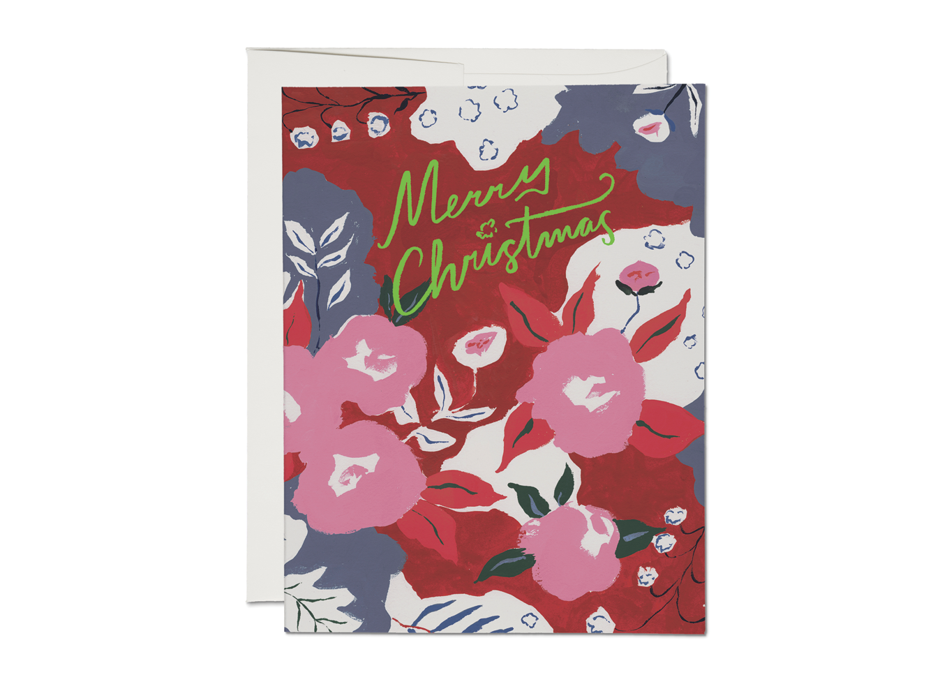 Ruby Red Flowers Boxed Set of Christmas Cards
