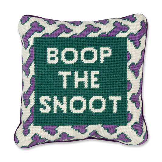Boop The Snoot Needlepoint Pillow