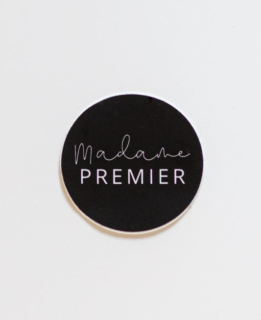 Madame Premier Black Logo Sticker